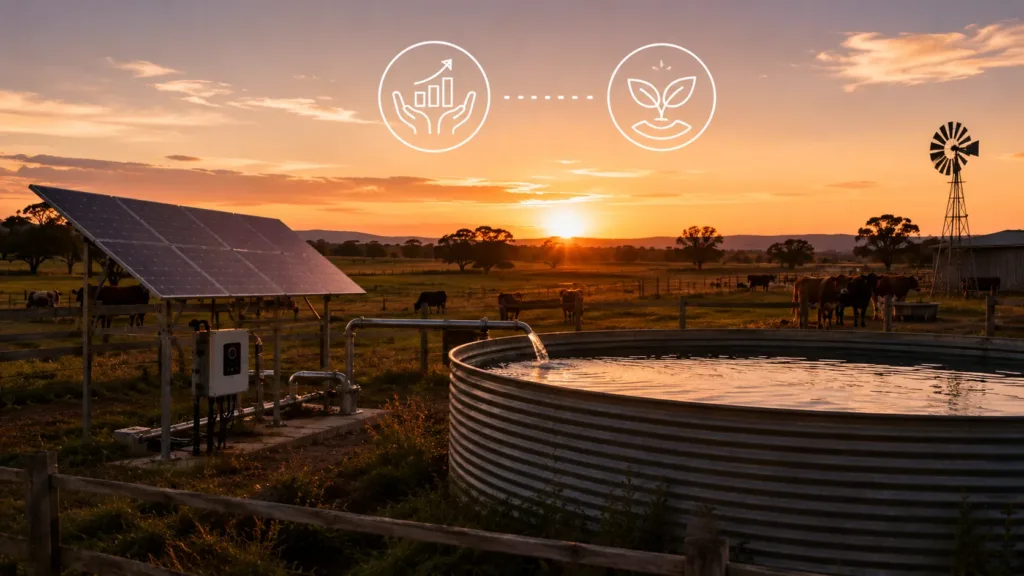 7 Benefits of Solar Water Pumps for Farms, Irrigation & Off-Grid Water Supply Solar water pump vs diesel pump comparison for agricultural water supply